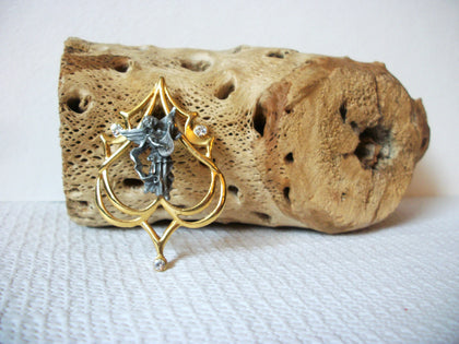 Victorian Pewter Angel Brooch 40320