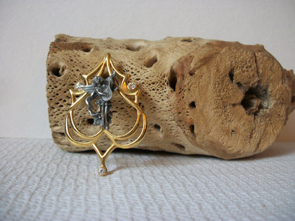 Victorian Pewter Angel Brooch 40320