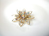Vintage 1950s Gold Toned AB Crystal Brooch Pin 120420