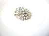 Vintage 1950s Clear Glass Crystal Brooch Pin 120420