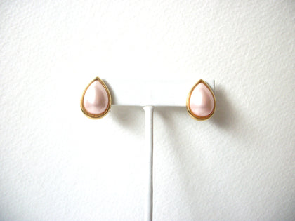 Vintage TRIFARI Pale Pink Earrings 120420