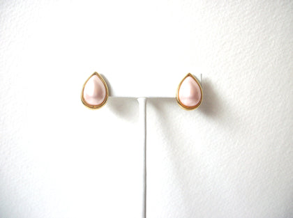Vintage TRIFARI Pale Pink Earrings 120420