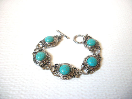 Vintage Southwestern Turquoise Stone Bracelet 120420