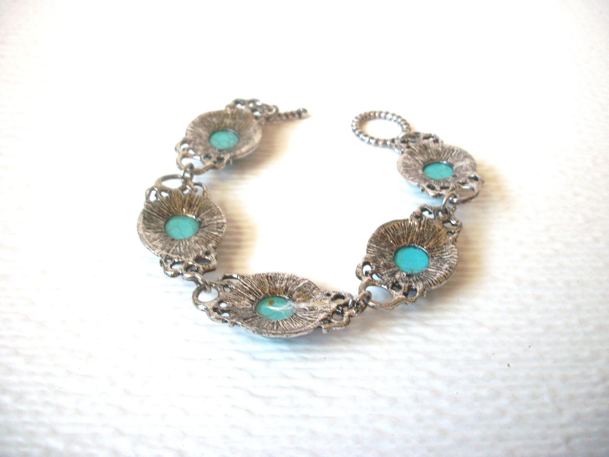 Vintage Southwestern Turquoise Stone Bracelet 120420