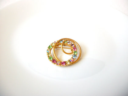 Vintage Austrian Rhinestones Brooch Pin 120420