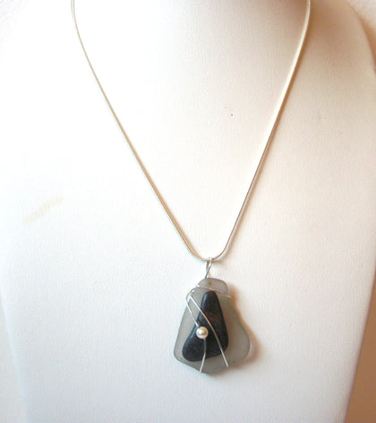 Retro Stone Pendant Necklace 120520