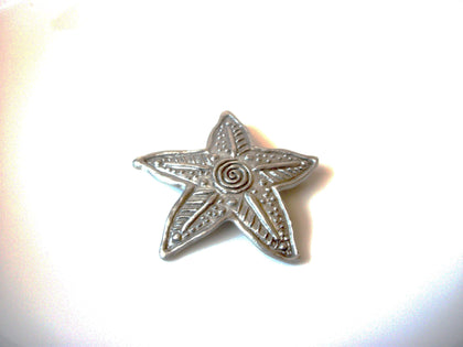 Vintage Cynthia Webb Pewter Starfish Brooch Pin 120520