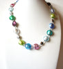 Retro Colorful Murano Foil Glass Necklace 120520