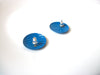 Retro Blue Metal Earrings 120520