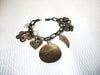 Vintage Chunky Shell Rhinestones Charms Bracelet 40420