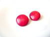 Retro Red Wood Dome Earrings 120520