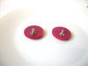 Retro Red Wood Dome Earrings 120520