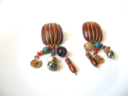 Chunky Bohemian Rustic Dangle Earrings 120520