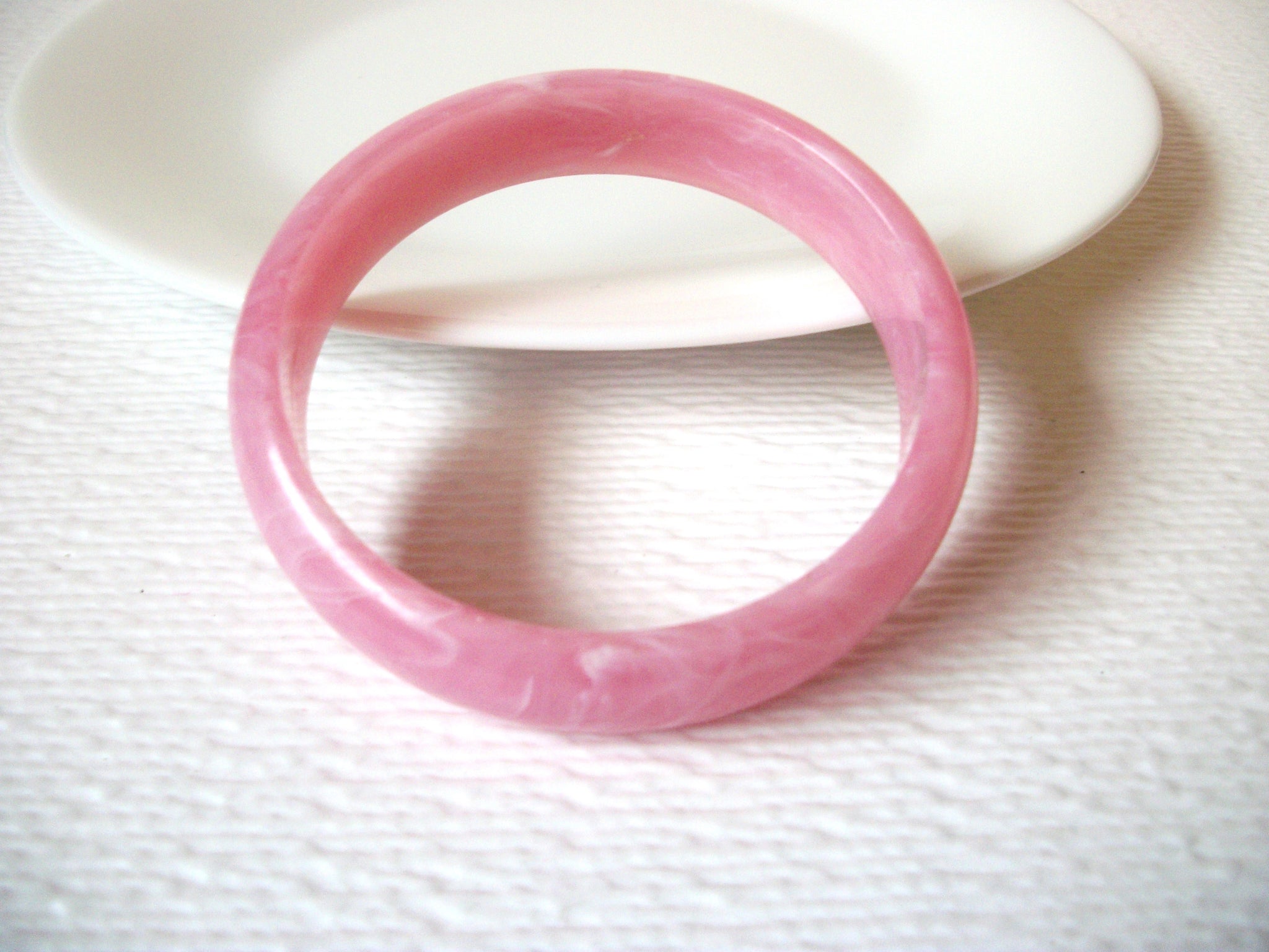 Retro Pink Old Plastic Bangle Bracelet 120620