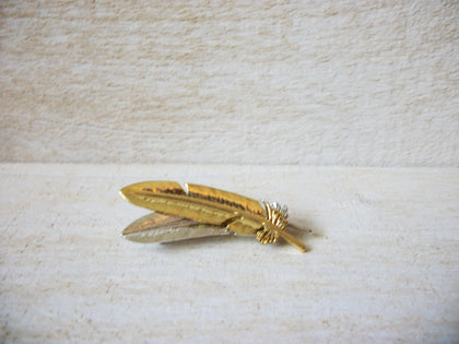 DANCRAFT Two Tone Feather Brooch 60120