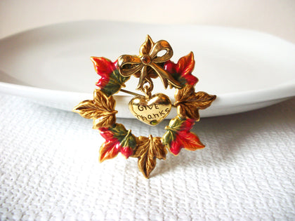 Vintage Enameled Wreath Brooch 40420