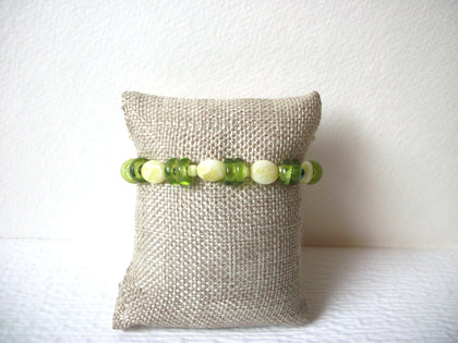 Green Czech Glass Bracelet 120620