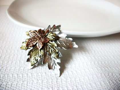 KC Stamped Maple Leaf Brooch 40420
