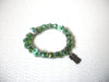 Green Czech Glass Owl Bracelet 120620