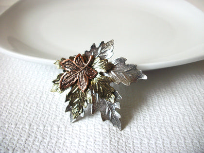 KC Stamped Maple Leaf Brooch 40420