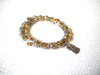 Gold Czech Glass Owl Bracelet 120620