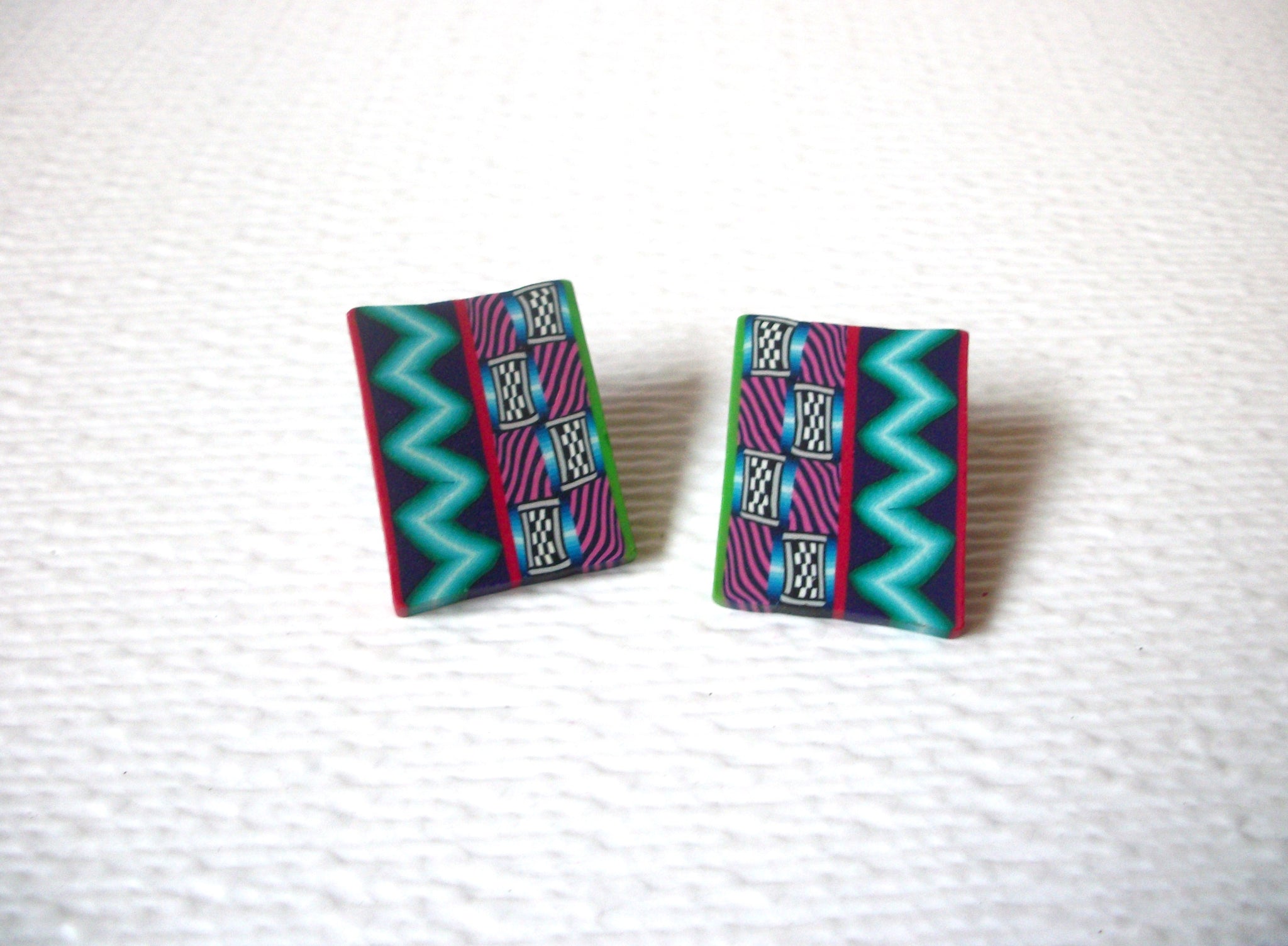 Retro Colorful Southwestern Fimo Clay Earrings 120720