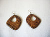 African Wood Large Earrings 40520