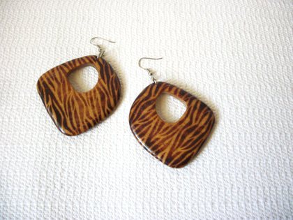 African Wood Large Earrings 40520