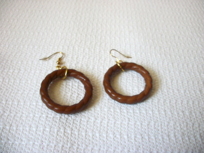 Vintage Brown Cellulose Earrings 40520