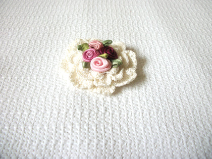 VintageHand Made Crochet Brooch 60220