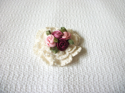VintageHand Made Crochet Brooch 60220