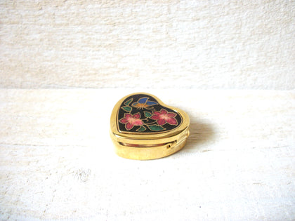 Cloisonne Heart Shaped Pill Box 60220