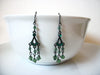 Victorian Green Rhinestones Chandelier Earrings 40520