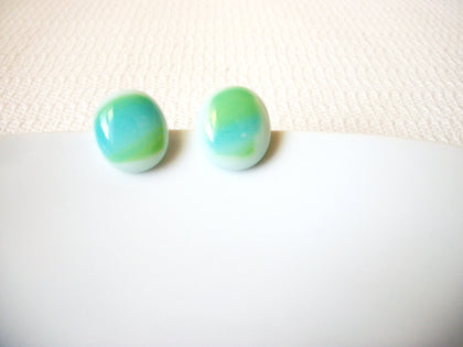 Vintage Polished Moon Stone Earrings 40520