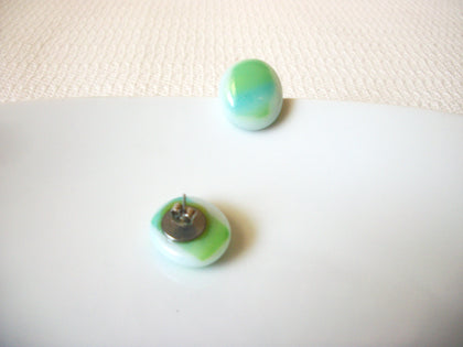 Vintage Polished Moon Stone Earrings 40520