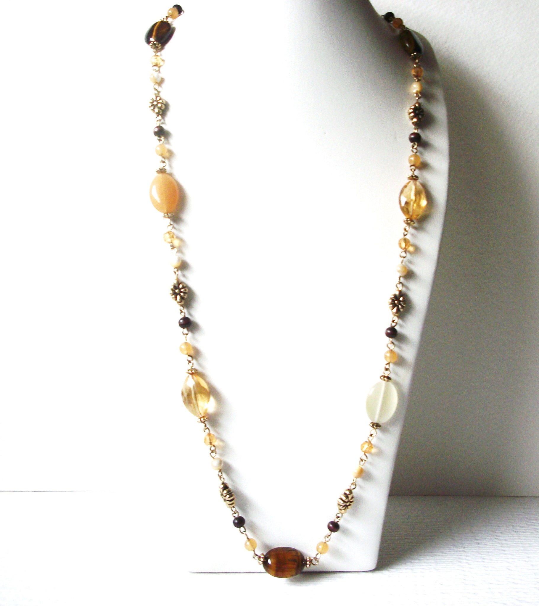Vintage CHICO`s Stone Tigers Eye Necklace 120720