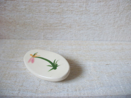 Vintage 1950s Dandelion Porcelain Brooch 60220