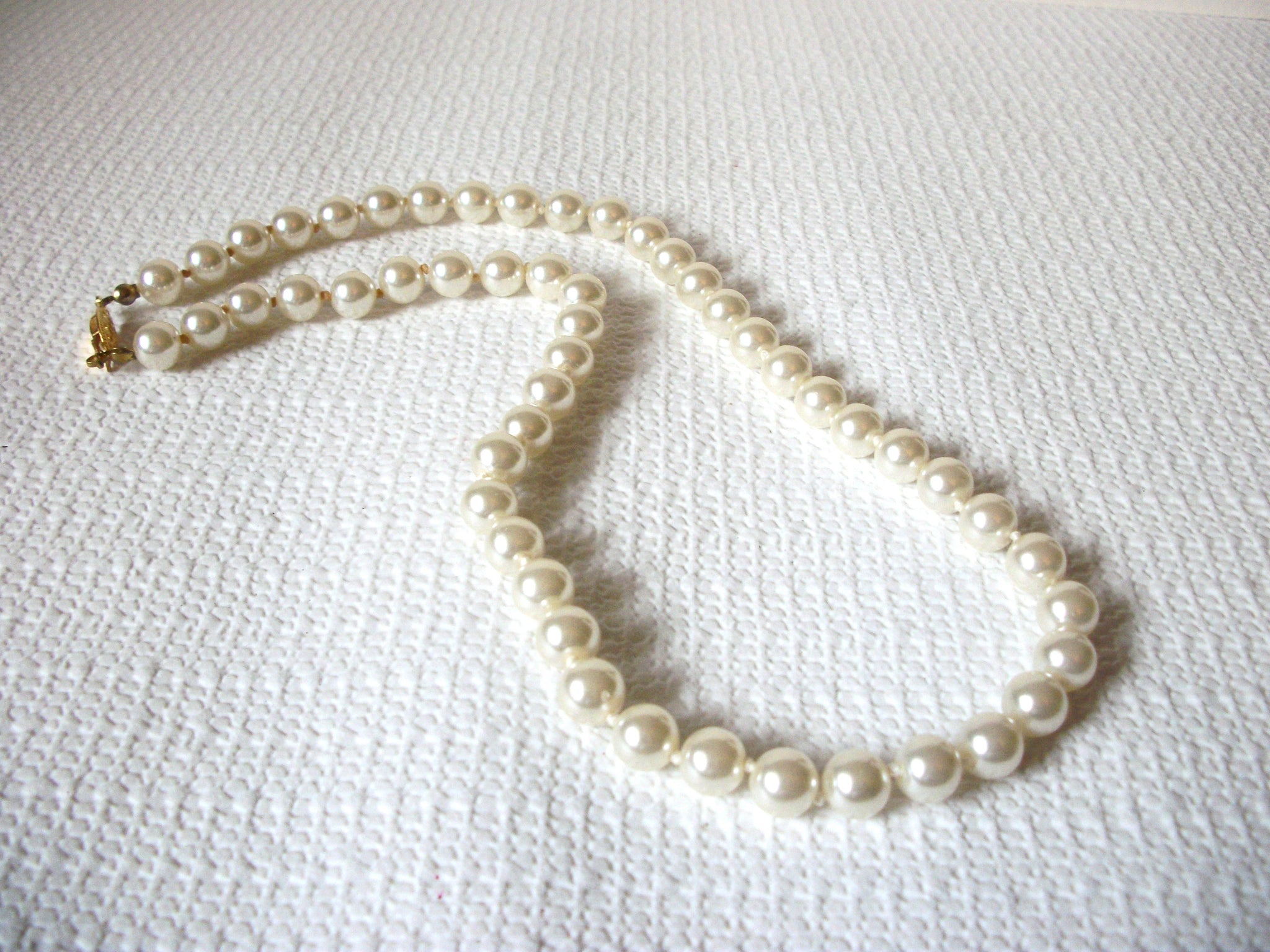 Vintage Glass Pearls Necklace 40620