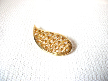 Vintage Scroll Work Leaf Brooch 40620