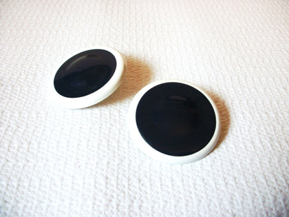 Retro Large Black White Earrings 40520