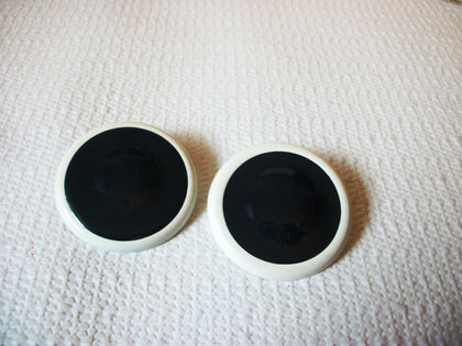 Retro Large Black White Earrings 40520