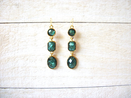 Retro Turquoise Green Dangle Earrings 60320
