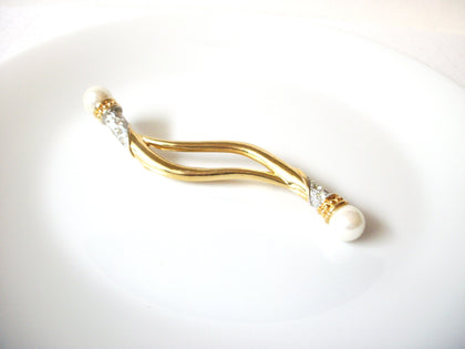 Vintage Long AVON Faux Pearl Brooch Pin 120920