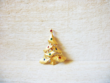 JJ Stamped Christmas Tree Brooch 60320