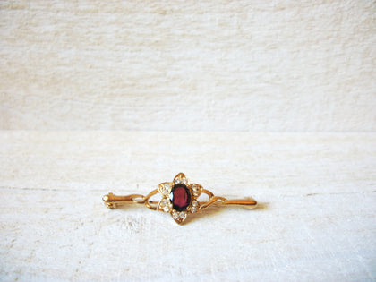 Vintage Amethyst Rhinestones Brooch 60320