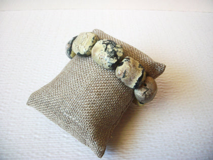 Chunky Heavier Tan Jasper Stone Bracelet 120920