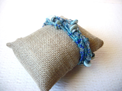 Blue Glass Shell Bracelet 120820