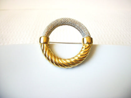 Vintage Two Tone Modern Brooch 40520