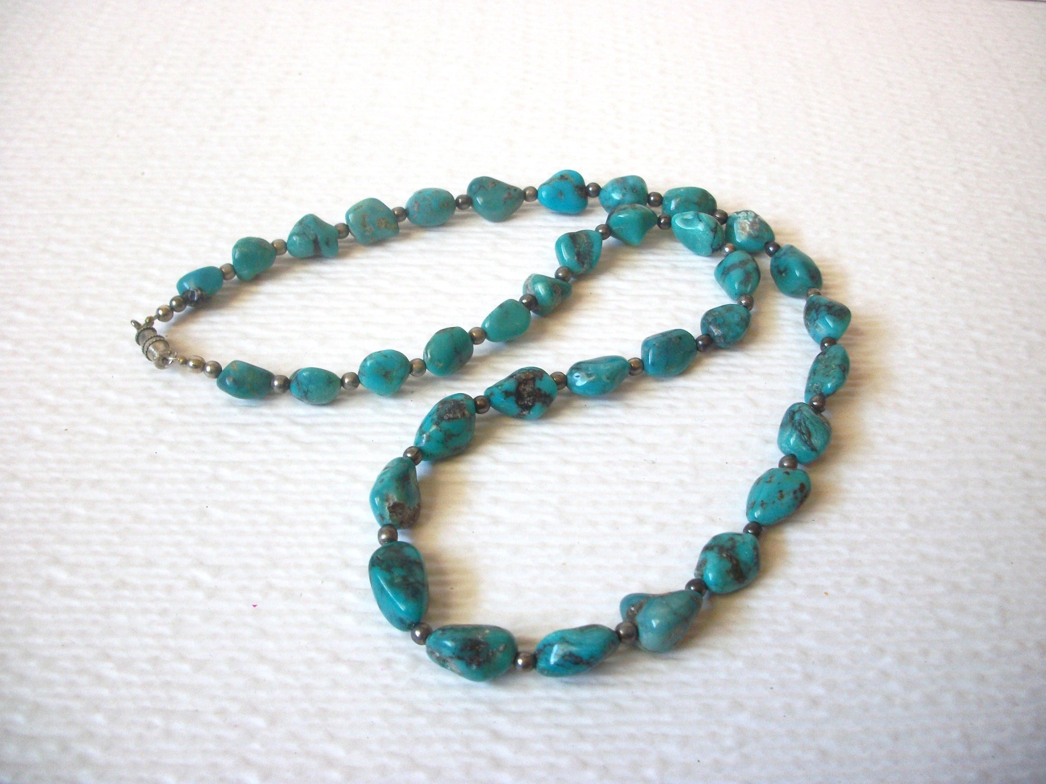 Vintage Southwestern Turquoise Stone Necklace 120820
