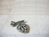 Victorian Rhinestones Key Heart Brooch 60320